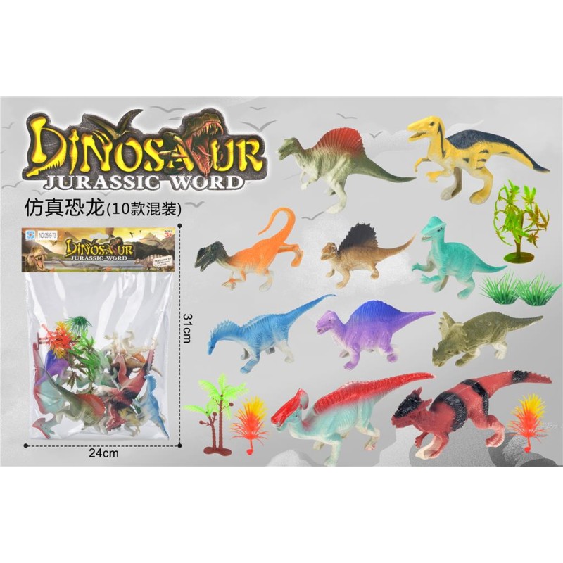 DINOSAURIOS EN BOLSA 10 UNIDADES