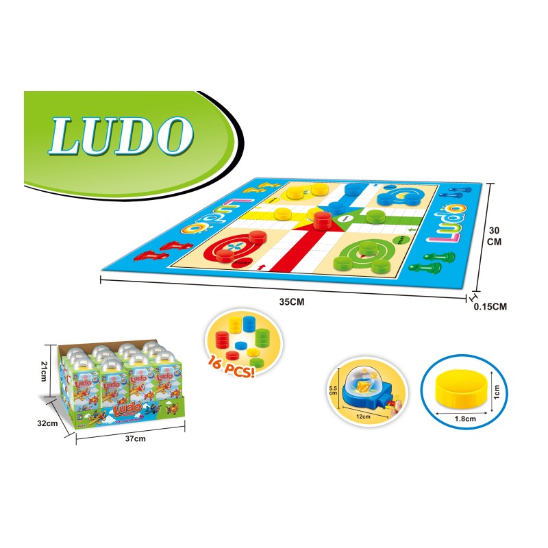 LUDO EN CAJA EXHIBIDORA CON 12 UNIDADES