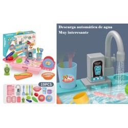 LAVAPLATOS CON SALIDA DE AGUA, 19 PIEZAS