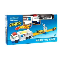 CAMIÓN PISTA CON AUTO METÁLICO