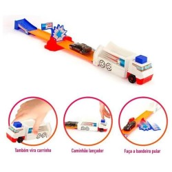 CAMIÓN PISTA CON AUTO METÁLICO