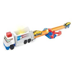 CAMIÓN PISTA CON AUTO METÁLICO