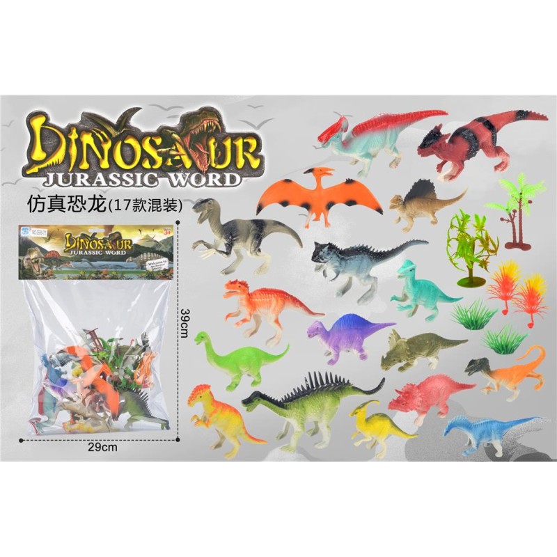 BOLSA DINOSAURIOS, 17 UNIDADES