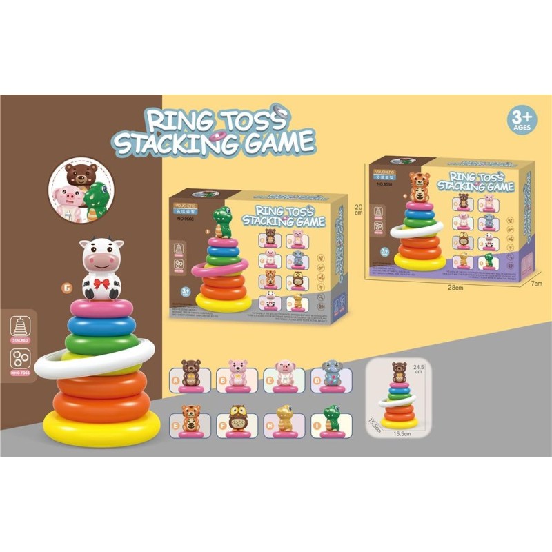 JUEGO DE APILAR ANILLOS, VARIOS ANIMALES