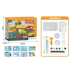 MANUALIDAD EN YESO, IMÁN PARA HELADERA, CAMIONES