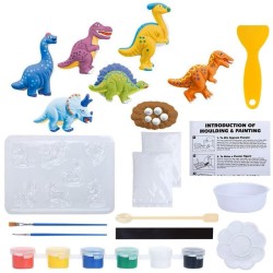 MANUALIDAD EN YESO, IMÁN PARA HELADERA, DINOS