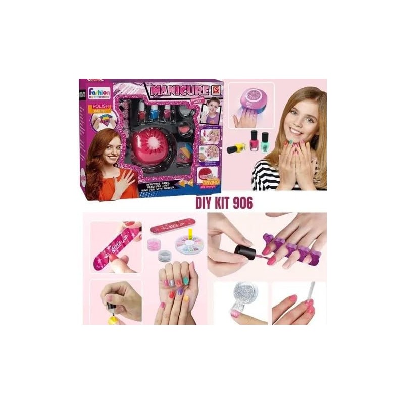 SECADOR DE UÑAS CON ESMALTE, PURPURINA, LIMA, SEPARADOR