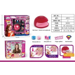 SECADOR DE UÑAS CON ESMALTE, PURPURINA, LIMA, SEPARADOR