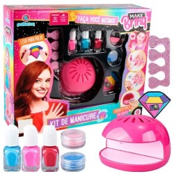 SECADOR DE UÑAS CON ESMALTE, PURPURINA, LIMA, SEPARADOR