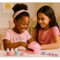 SECADOR DE UÑAS CON ESMALTE, PURPURINA, LIMA, SEPARADOR