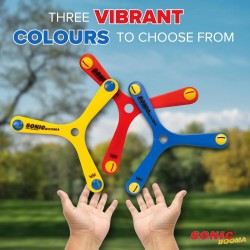 BOOMERANG, FÁCIL DE LANZAR Y ATRAPAR, TRES COLORES